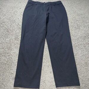 Eileen Fisher Washable Stretch Crepe Wide Leg Pants Black Size L